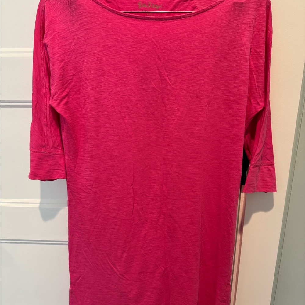 Lilly Pulitzer Slub Cassie Hot Pink Dress